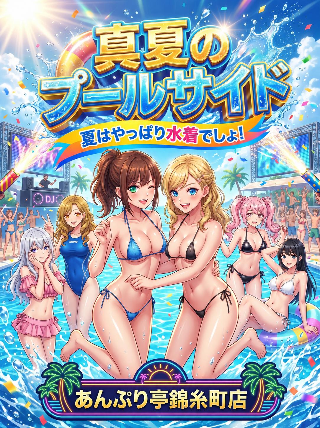 錦糸町手コキ＆オナクラ 世界のあんぷり亭 7.8月錦糸町　水着祭り
